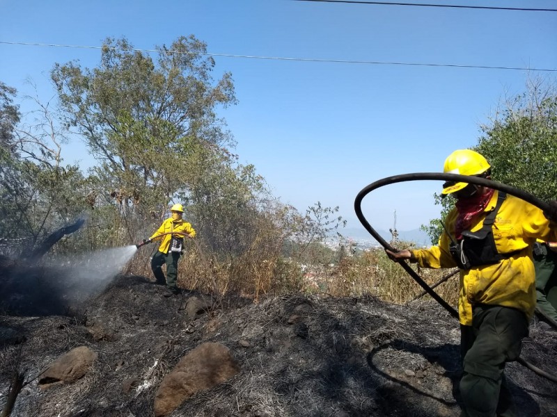 Reportan controlado incendio en cerro de San Juan