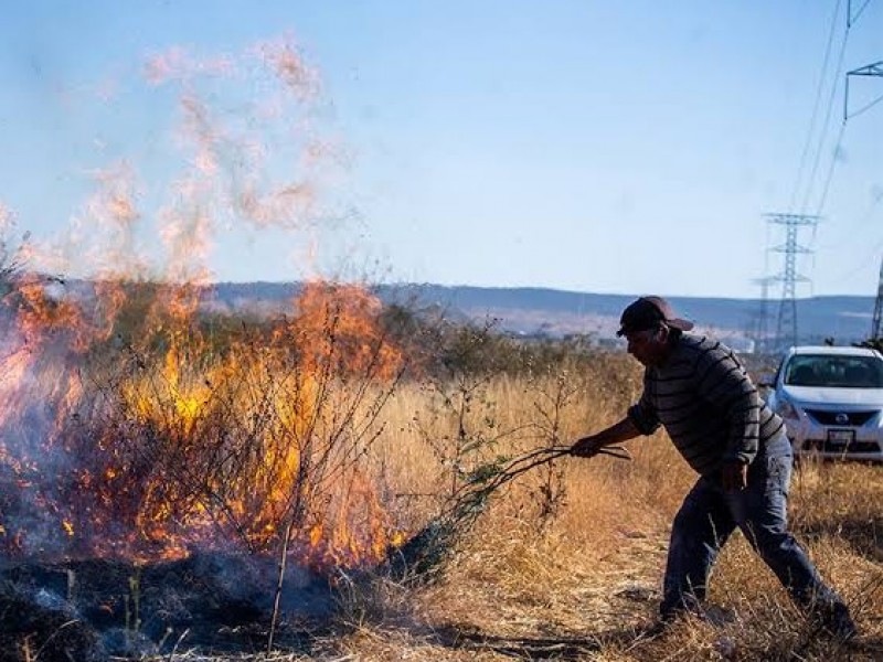 Reportan corporaciones de auxilio incremento de incendios de pastizales