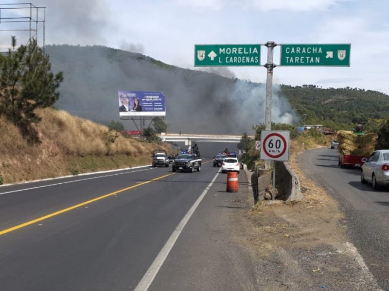 Reportan enfrentamiento en Uruapan