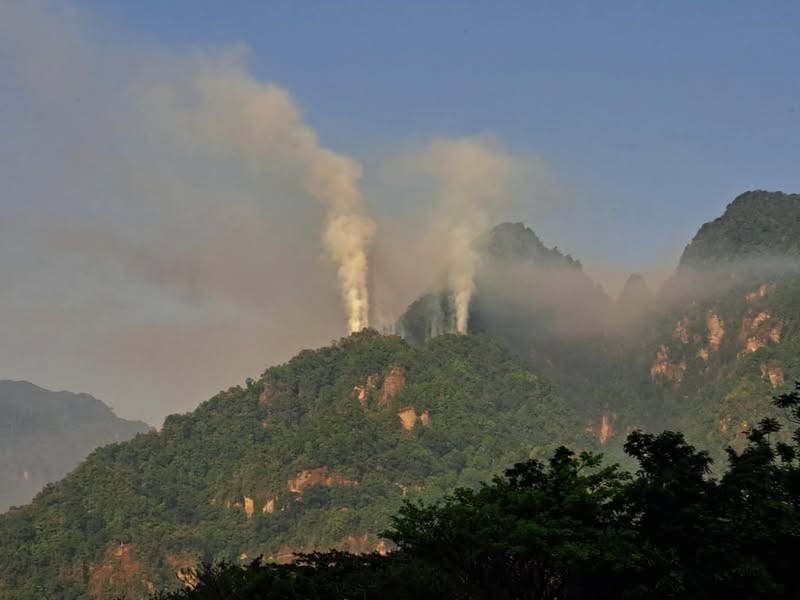 Reportan incendio forestal en la sierra de Misantla