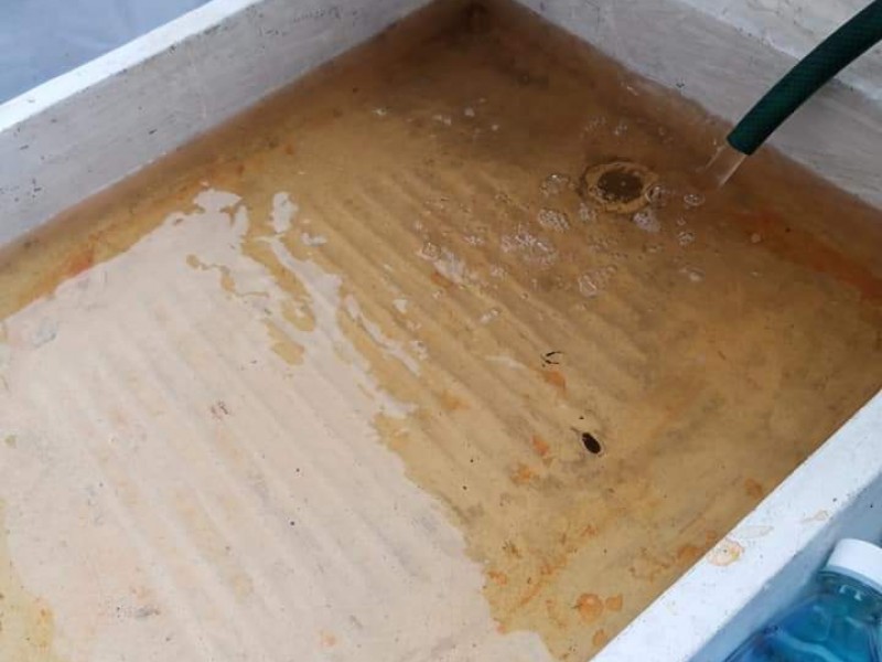 Reportan mala calidad del agua en Geo Villas del Puerto