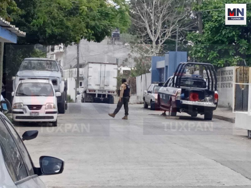 Fuerte movilización policiaca en Tuxpan