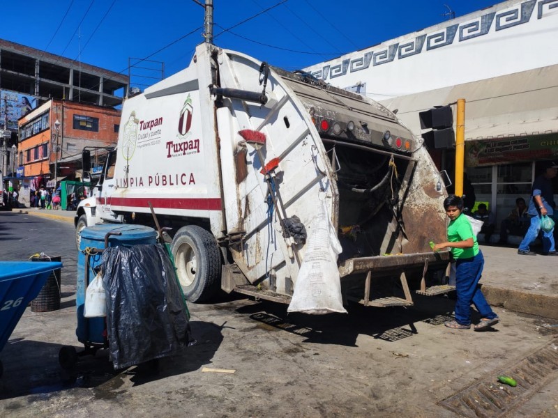 Reportan atraso en recolección de basura en Tuxpan