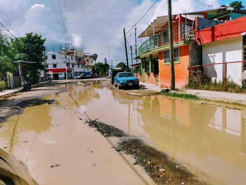 Reportan retrasos en obra de pavimentación en la Ruiz Cortines