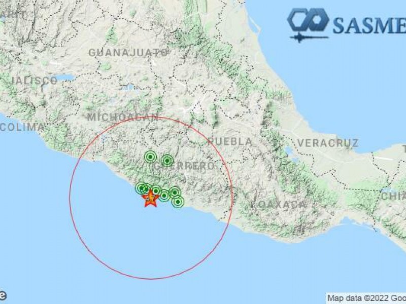 Reportan sismo de 4.7 con epicentro en Atoyac