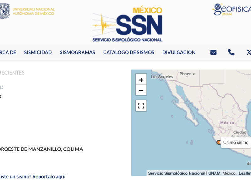 Reportan sismo intensidad 4 en Colima