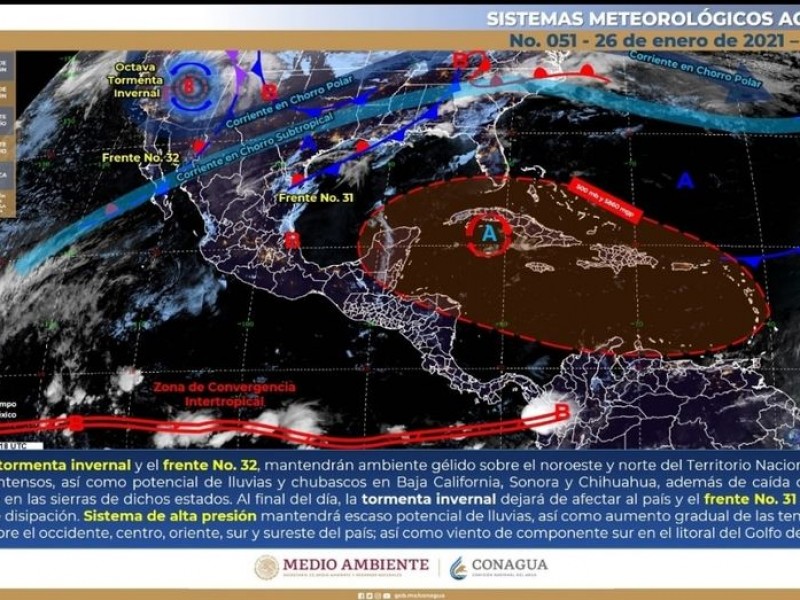 Reporte del clima para el Pacífico Norte