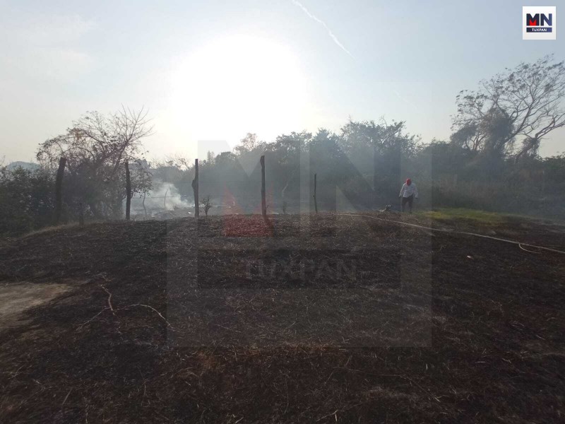 Reportó Tuxpan activa jornada de incendios en pastizales