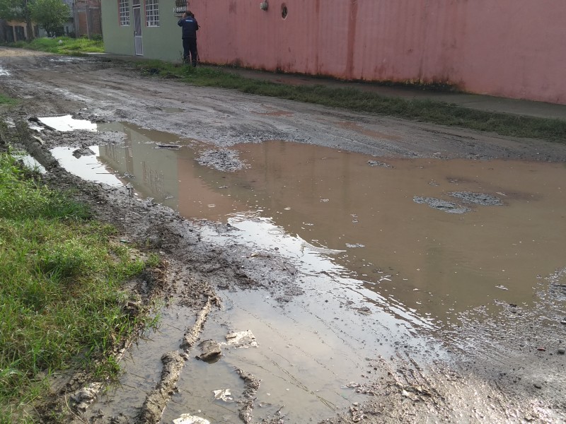 Requieren pavimentación en calle Agustín Lara