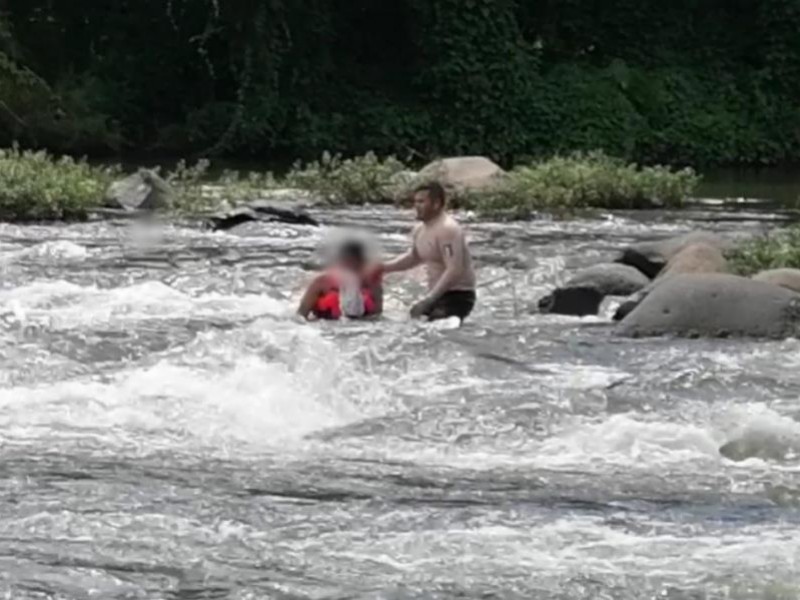 Rescata SSP a una persona en Río La Antigua