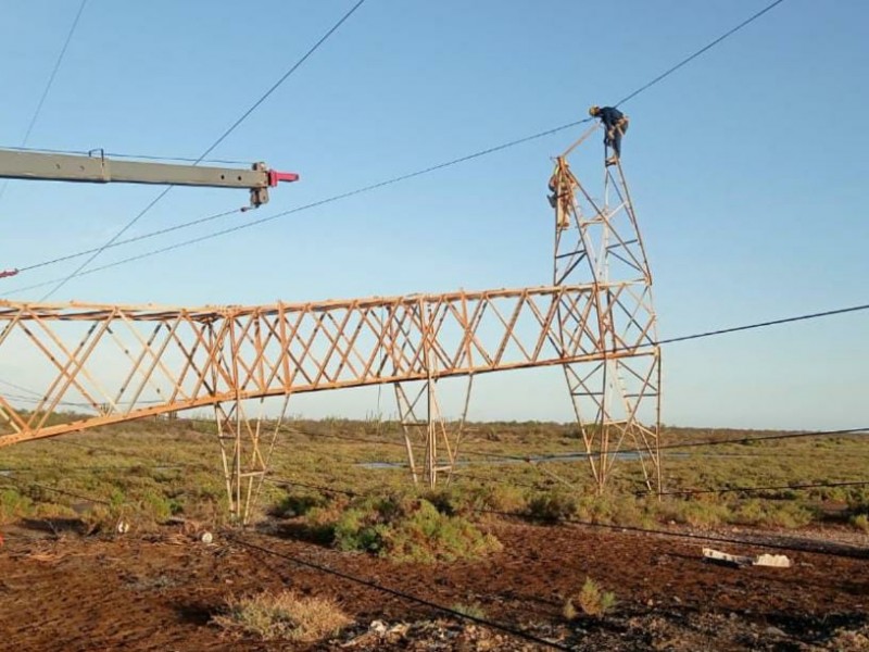 Restablecen 75% de energía eléctrica en Guaymas-Empalme