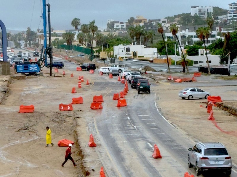 Restablecido el paso por zona de construcción de paso a  desnivel