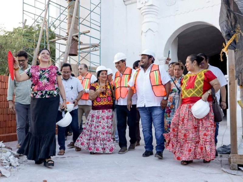 Restauran edificios considerados patrimonio cultural en Juchitán