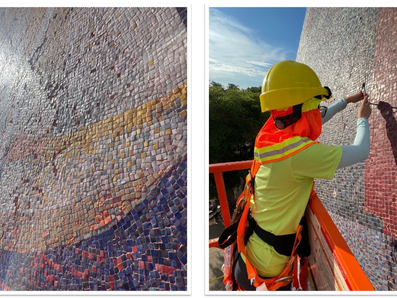 Restauran mural de Arteche por segunda vez en 25 años