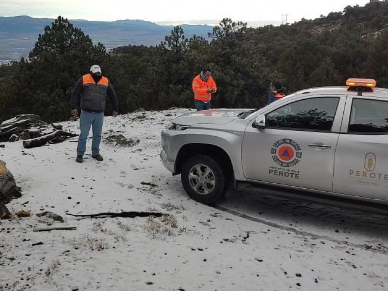 Restringen acceso al Cofre de Perote tras caída de aguanieve