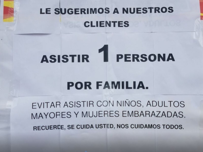 Restringen entrada a supermercados