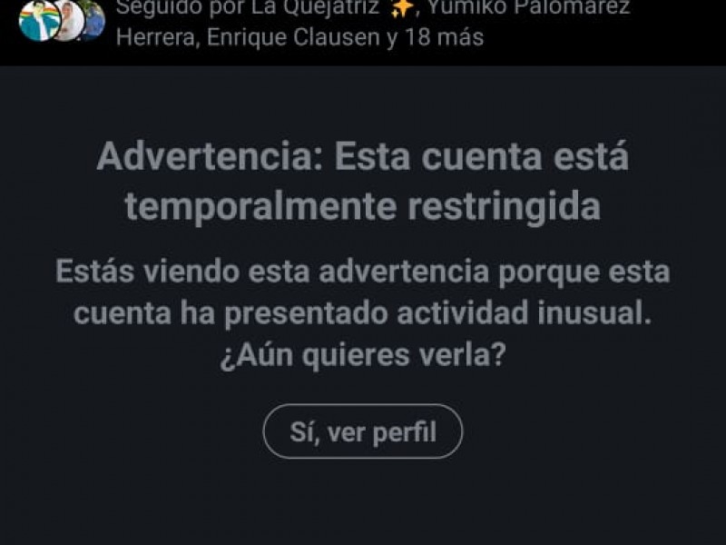 Restringen la cuenta de Twitter del alcalde