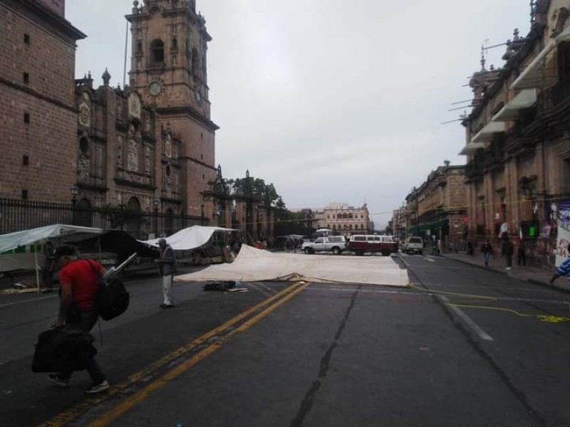 Retira FNLS plantón en la Madero; seguirá en plaza Ocampo