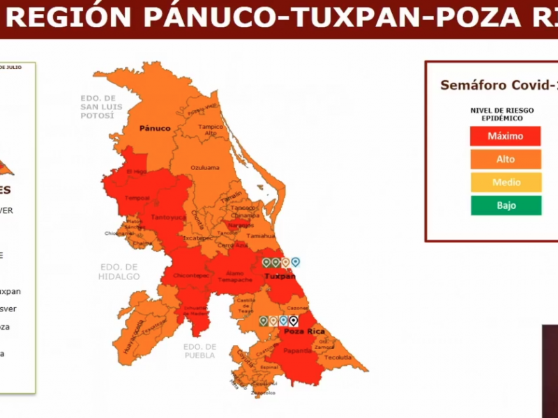 Retroceden municipios en semáforo de la Nueva Normalidad