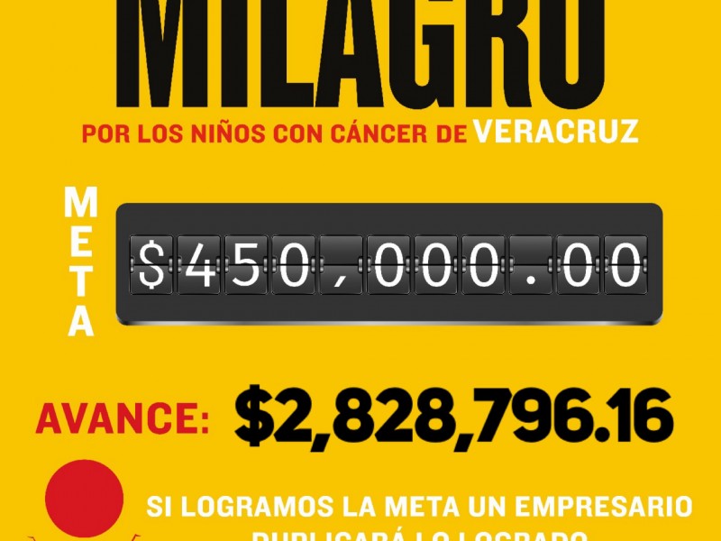 Reúnen casi 3 millones para niños con cáncer de Veracruz