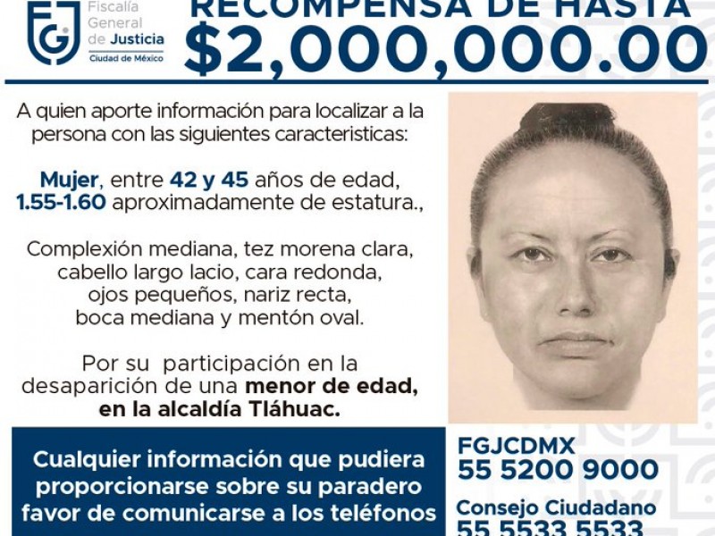 Revelan retrato hablado de mujer que plagió a Fátima