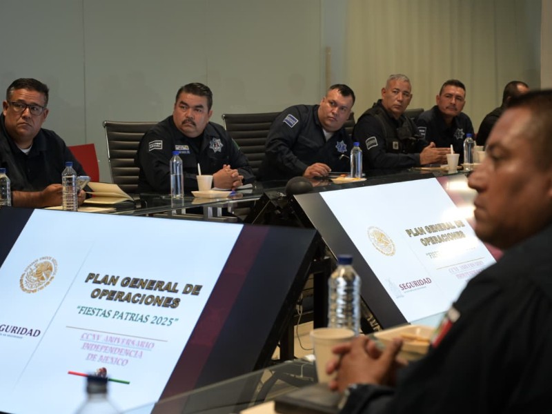 Revisan operativo de seguridad para las fiestas patrias en Sinaloa