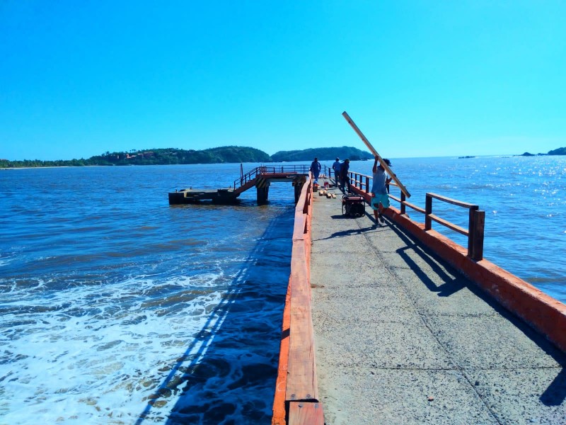 Rick provocó otra fractura al muelle de playa Linda