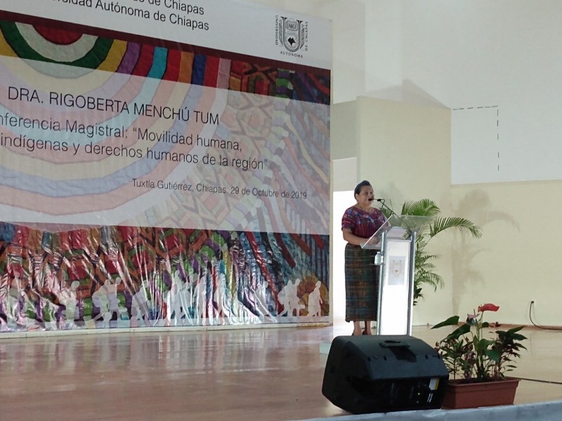 Rigoberta Menchú estuvo en Chiapas