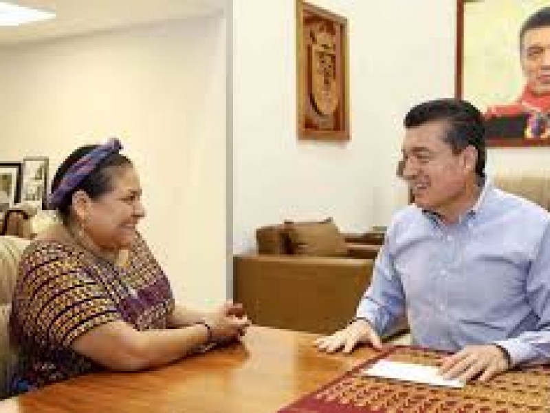 Rigoberta Menchú visitó Chiapas, destacó acciones conciliatorias