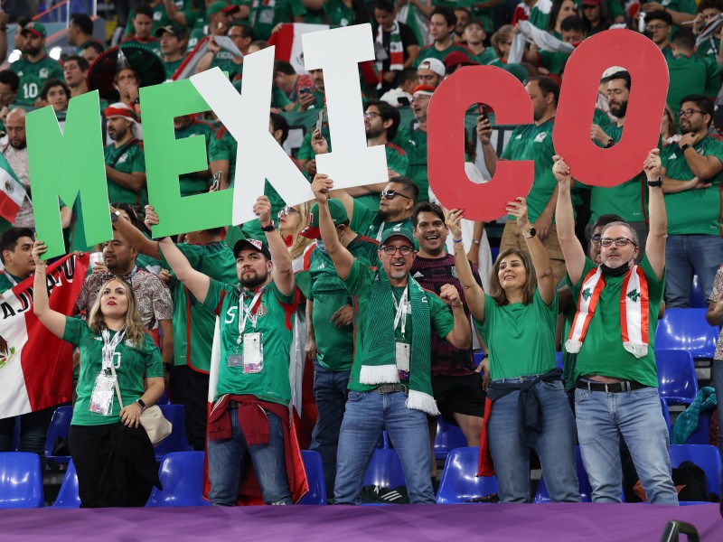 Riña entre afición de México y Argentina en Catar
