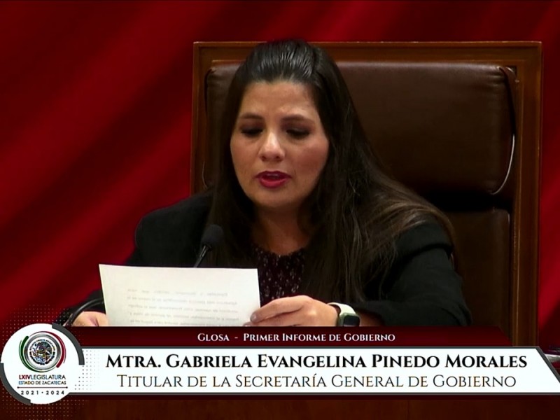 Rinde comparecencia ante legislatura, Gabriela Pinedo