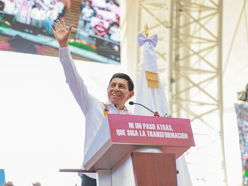 Rinde Salomón Jara Tercer Informe de actividades en Oaxaca