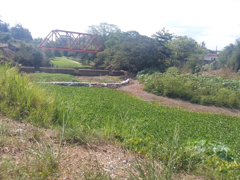 Río Jamapa en nivel muy bajo de agua