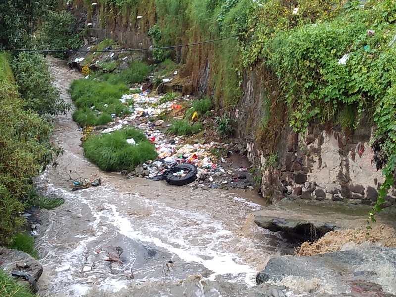 Ríos de basura corren en Metepec