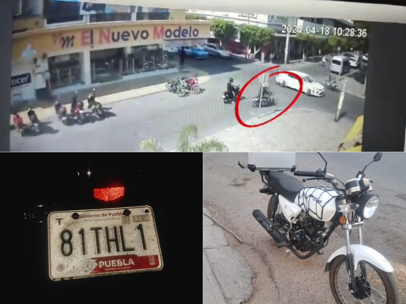 Robo de motocicleta en centro, ladrón quedó exhibido en vídeo
