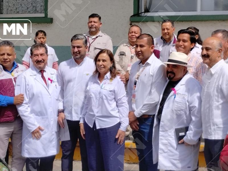 Rocío Nahle supervisa hospital  Dr. Emilio Alcázar de Tuxpan