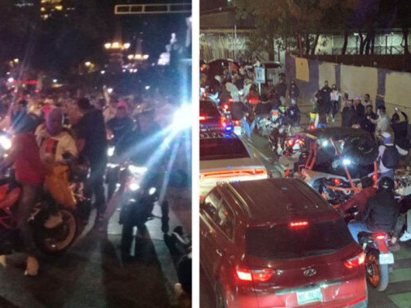 Rodada de motociclistas en Reforma termina con 36 detenidos