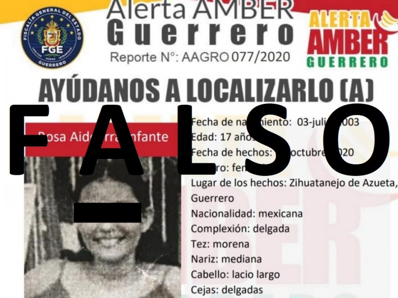Rosa, asegura no estar desaparecida, desmiente información de la FGE