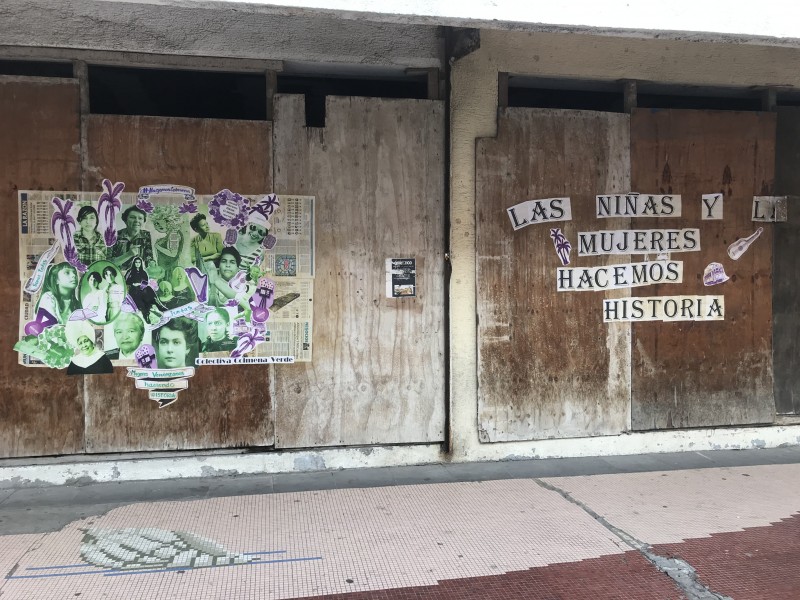 Rostros de mujeres sorprenden en centro histórico