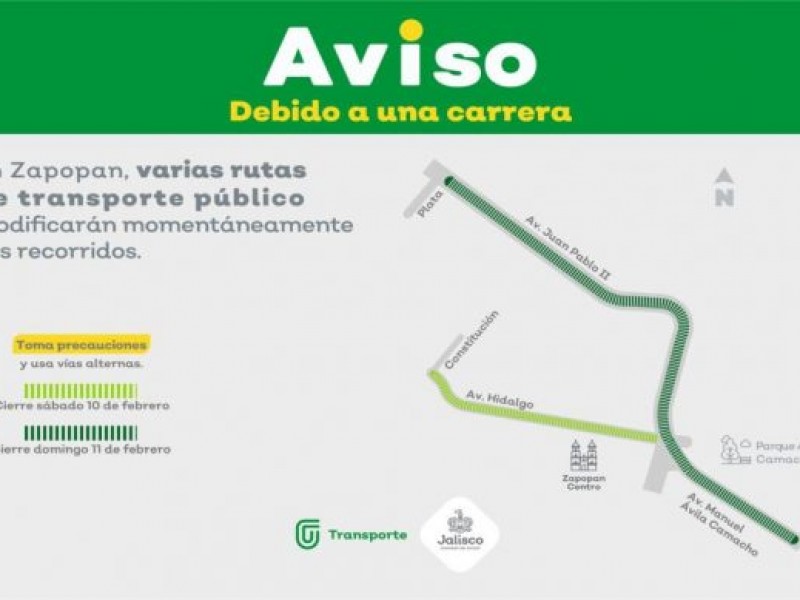 Rutas del transporte público modificarán su derrotero por carrera ciclista