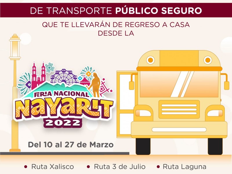 Rutas especiales de transporte operarán hasta las 12 am