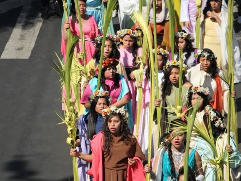 Saldo blanco en Domingo de Ramos en Iztapalapa