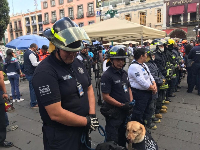 Saldo blanco en Macrosimulacro de Puebla