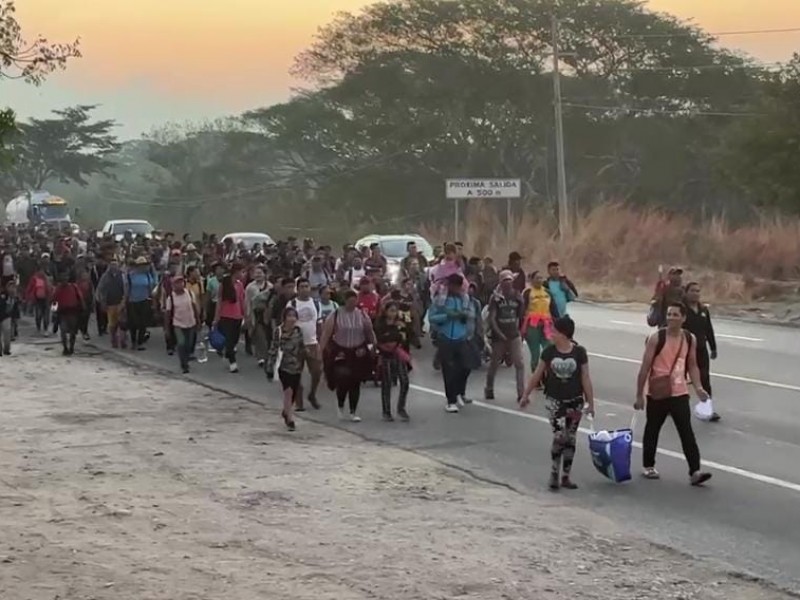 Sale primera caravana migrante del año en Tapachula
