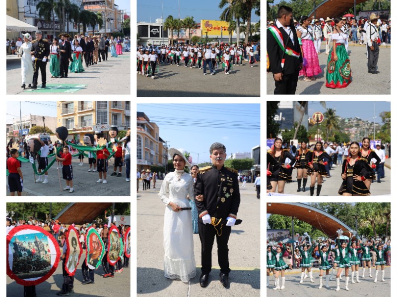 Salina Cruz celebró aniversario revolucionario con desfile cívico militar deportivo