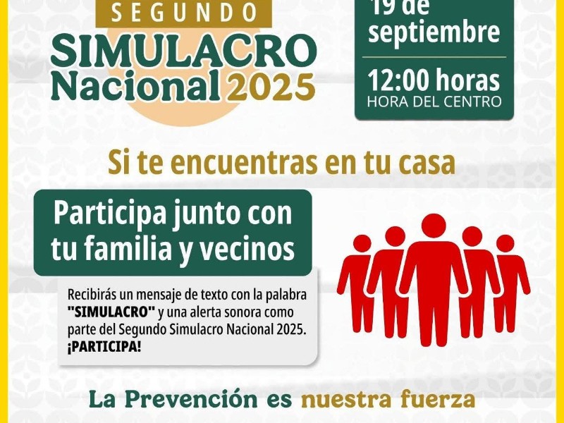 Salina Cruz se suma al Segundo Simulacro Nacional 2025