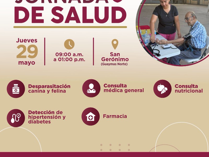 Salud Pública refuerza atención con jornada en Guaymas