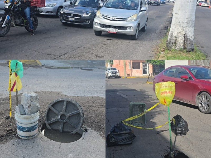 Vecinos de San Juan denuncian fugas de drenaje y riesgo de socavón