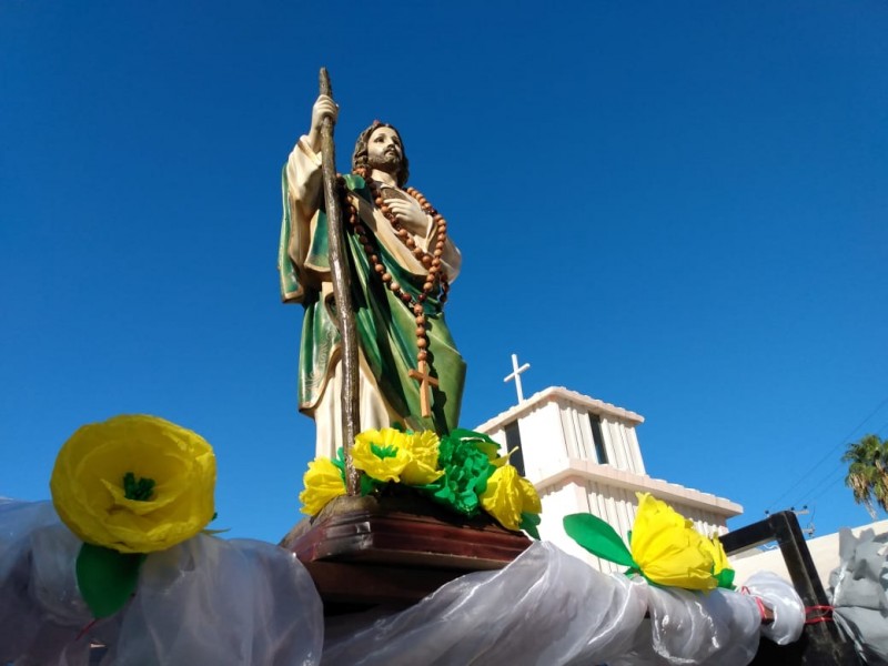 San Judas Tadeo recorre colonias de Guaymas Norte en peregrinación