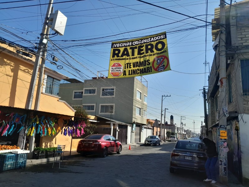 San Lorenzo Tepaltitlan;  delincuencia en las calles